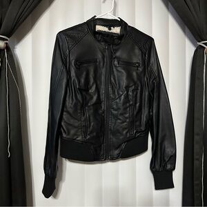 Women's Black PLeather Jacket